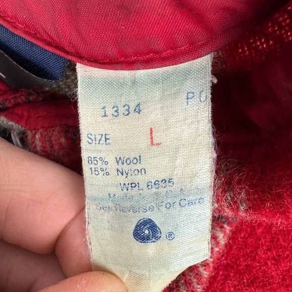 Vintage Woolrich Mens Size L Thick Wool Blend Flannel Shirt Jacket Red *Read - Picture 3 of 12